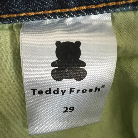 Teddy Fresh High-Rise Straight-Leg Acid Wash Jeans In Vintage Green Size 29 - Picture 13 of 15
